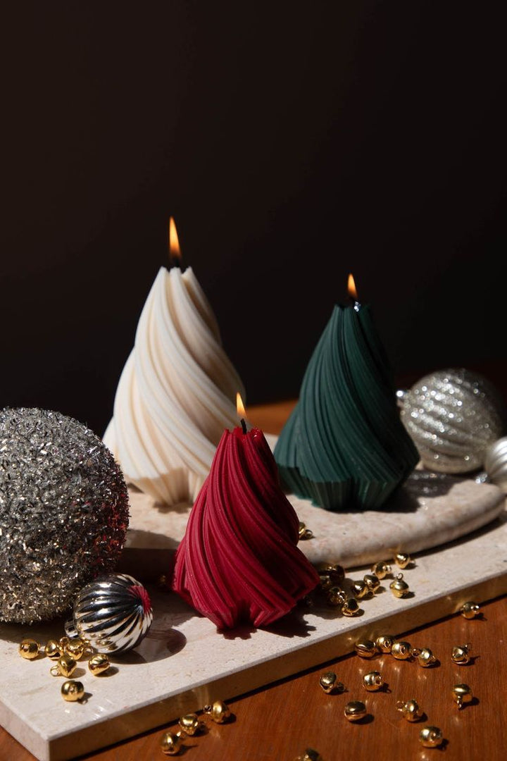 Twirl Christmas Tree Pine Candle