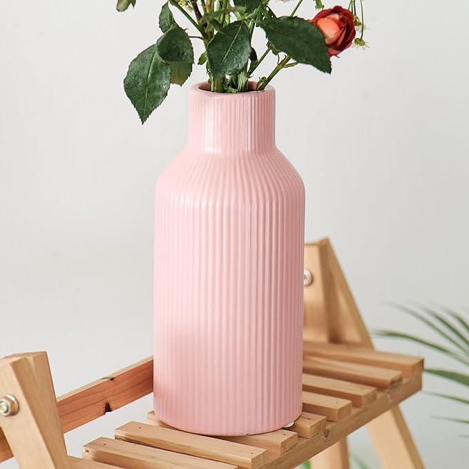 Ceramic Flower Pampas Grass Vase for Decorating,Entry Decor and Centerpieces, Minimalist Modern