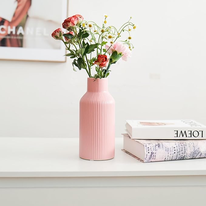 Ceramic Flower Pampas Grass Vase for Decorating,Entry Decor and Centerpieces, Minimalist Modern