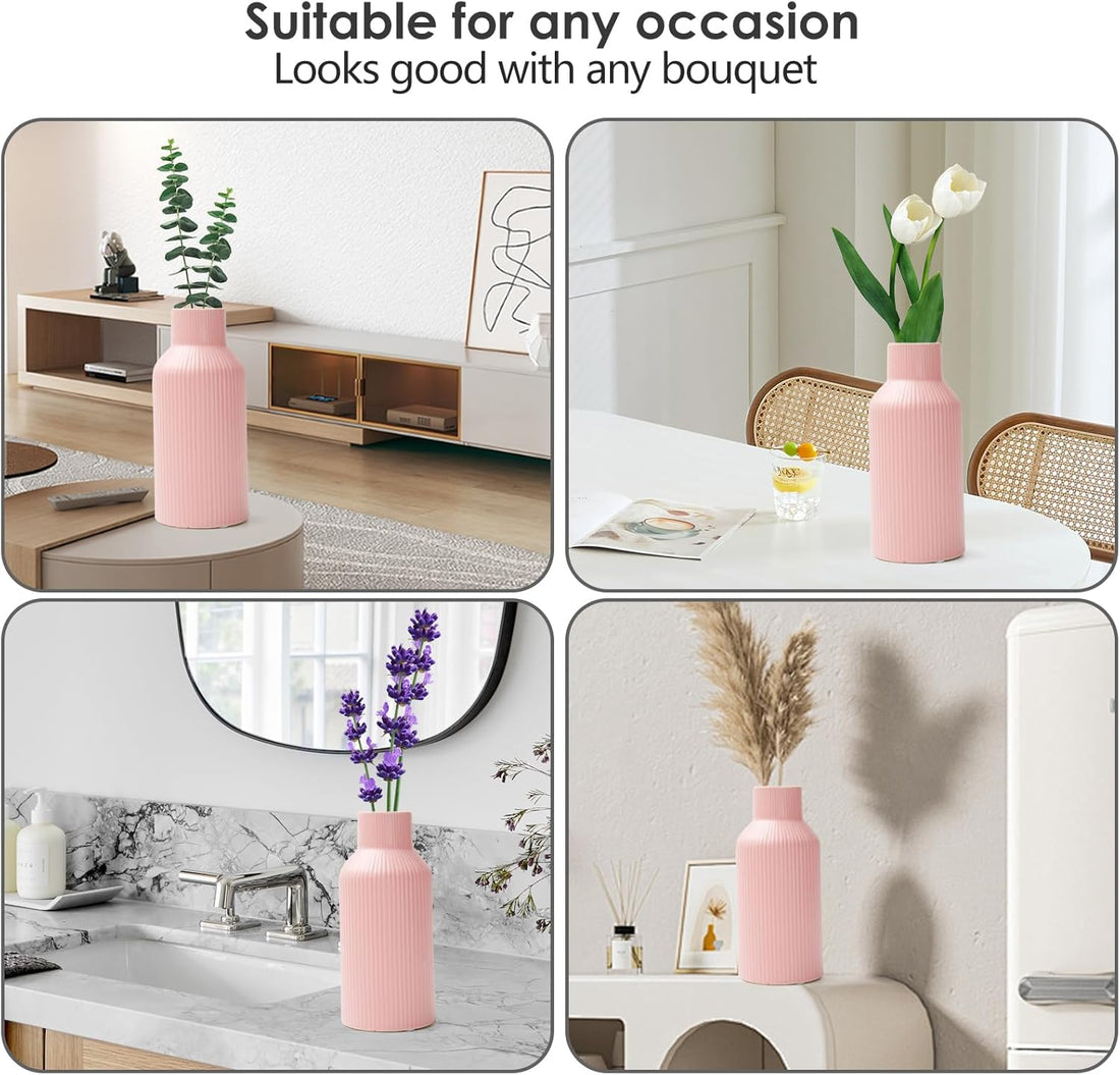 Ceramic Flower Pampas Grass Vase for Decorating,Entry Decor and Centerpieces, Minimalist Modern
