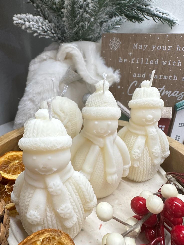 Snowman Candle