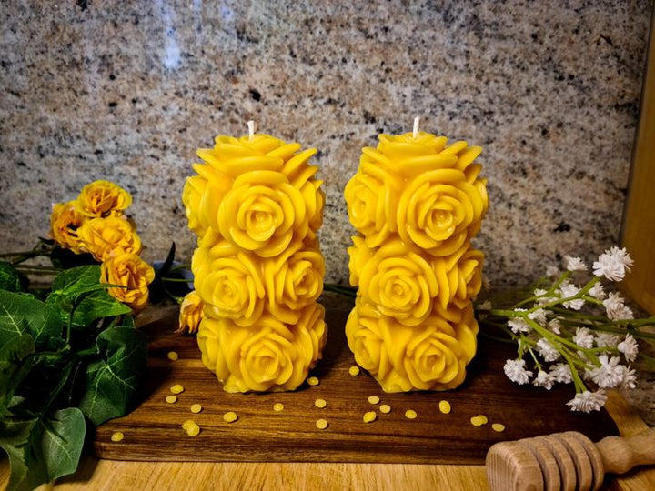 Rose Pillar Candle