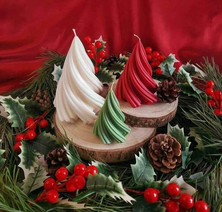 Twirl Christmas Tree Pine Candle